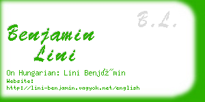 benjamin lini business card